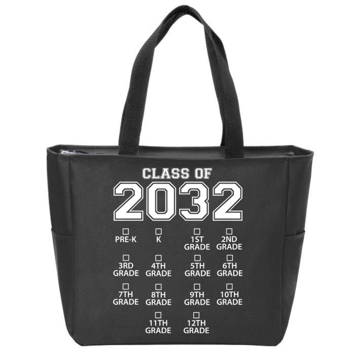 Class Of 2032 Grades Checklist Funny Zip Tote Bag