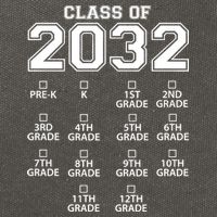 Class Of 2032 Grades Checklist Funny Cotton Canvas Backpack