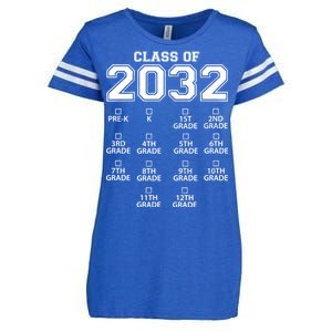 Class Of 2032 Grades Checklist Funny Enza Ladies Jersey Football T-Shirt