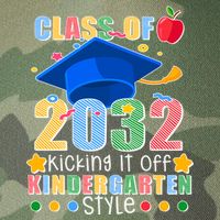Class of 2032 Kicking off Kindergarten Legacy Tie Dye Trucker Hat