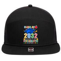 Class of 2032 Kicking off Kindergarten 7 Panel Mesh Trucker Snapback Hat