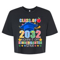 Class of 2032 Kicking off Kindergarten Bella+Canvas Jersey Crop Tee