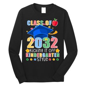 Class of 2032 Kicking off Kindergarten Long Sleeve Shirt