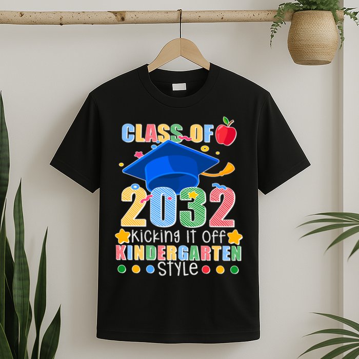 Class of 2032 Kicking off Kindergarten T-Shirt