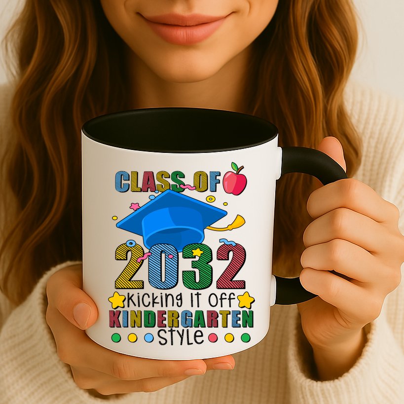 Class of 2032 Kicking off Kindergarten Mug