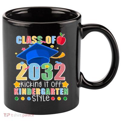 Class of 2032 Kicking off Kindergarten 11oz C Handle Ceramic Mug