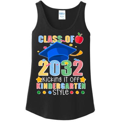 Class of 2032 Kicking off Kindergarten Ladies Essential Tank