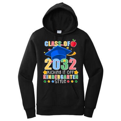 Class of 2032 Kicking off Kindergarten Women's Pullover Hoodie