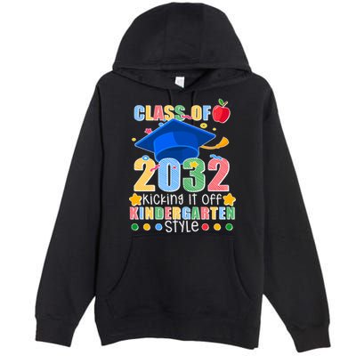 Class of 2032 Kicking off Kindergarten Premium Pullover Hoodie