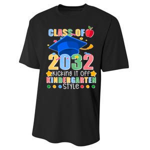 Class of 2032 Kicking off Kindergarten Performance Sprint T-Shirt