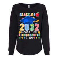 Class of 2032 Kicking off Kindergarten Womens California Wash Sweatshirt