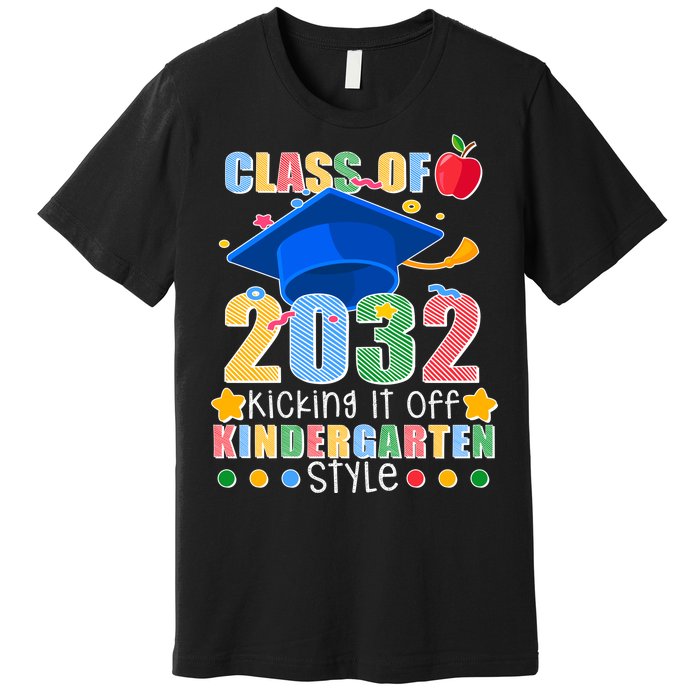 Class of 2032 Kicking off Kindergarten Premium T-Shirt