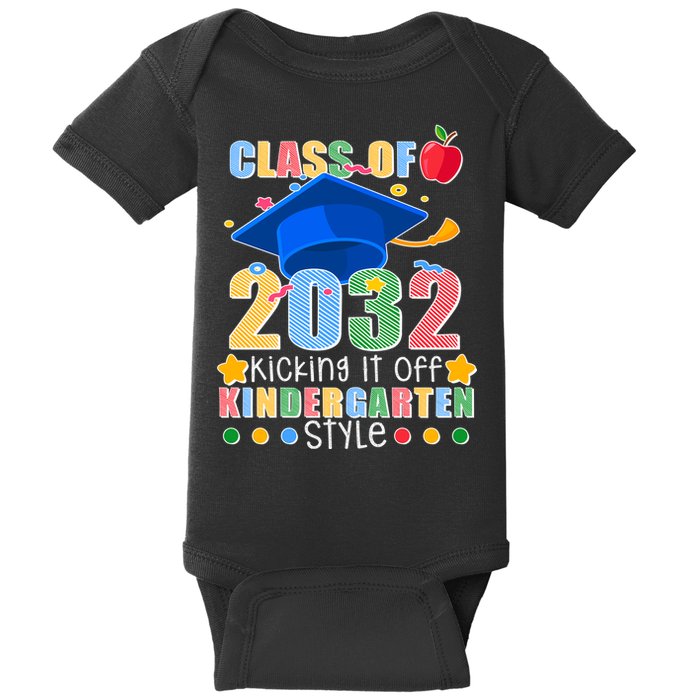 Class of 2032 Kicking off Kindergarten Baby Bodysuit