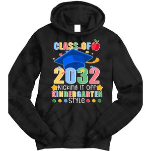 Class of 2032 Kicking off Kindergarten Tie Dye Hoodie