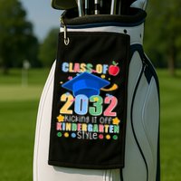 Class of 2032 Kicking off Kindergarten Golf Towel