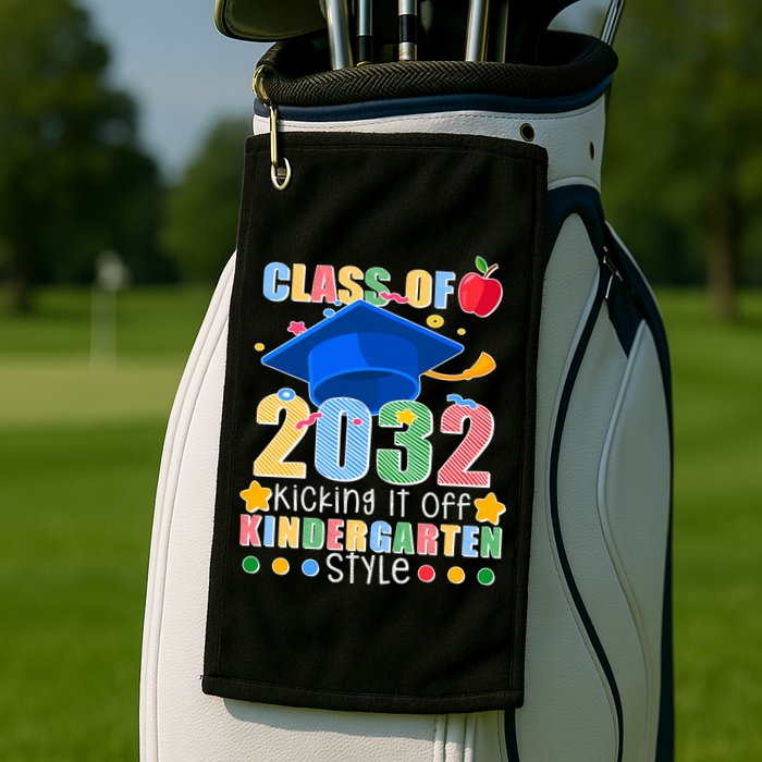 Class of 2032 Kicking off Kindergarten Golf Towel