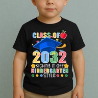 Class of 2032 Kicking off Kindergarten Toddler T-Shirt