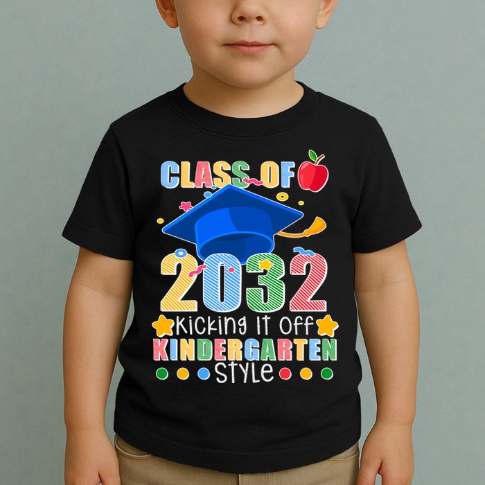 Class of 2032 Kicking off Kindergarten Toddler T-Shirt