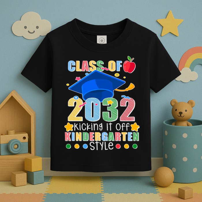 Class of 2032 Kicking off Kindergarten Toddler T-Shirt