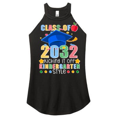 Class of 2032 Kicking off Kindergarten Women’s Perfect Tri Rocker Tank