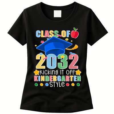 Class of 2032 Kicking off Kindergarten Womens T-Shirt