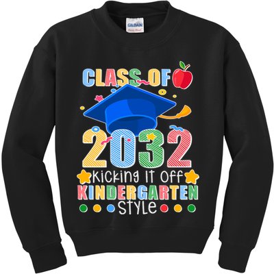 Class of 2032 Kicking off Kindergarten Kids Sweatshirt