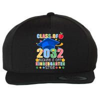 Class of 2032 Kicking off Kindergarten Wool Snapback Cap