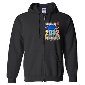 Class of 2032 Kicking off Kindergarten Full Zip Hoodie