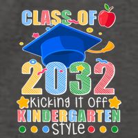 Class of 2032 Kicking off Kindergarten Vector Backpack