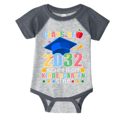 Class of 2032 Kicking off Kindergarten Infant Baby Jersey Bodysuit