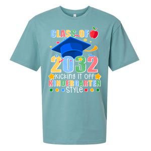 Class of 2032 Kicking off Kindergarten Sueded Cloud Jersey T-Shirt