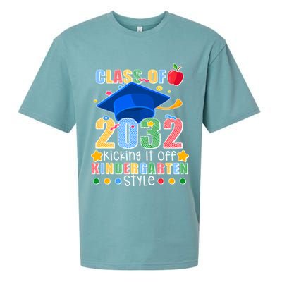 Class of 2032 Kicking off Kindergarten Sueded Cloud Jersey T-Shirt
