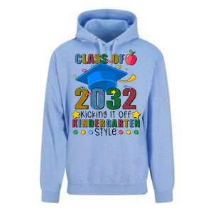 Class of 2032 Kicking off Kindergarten Unisex Surf Hoodie