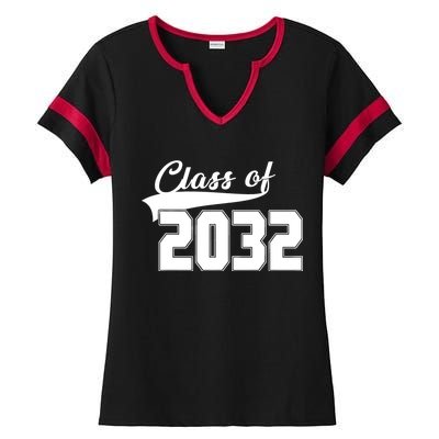 Class Of 2032 Kindergarten Future Graduate Ladies Halftime Notch Neck Tee