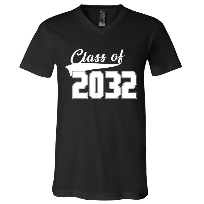 Class Of 2032 Kindergarten Future Graduate V-Neck T-Shirt