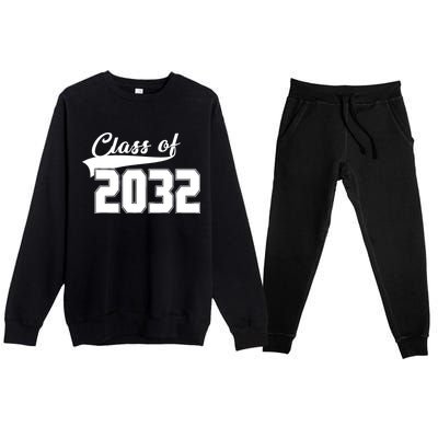 Class Of 2032 Kindergarten Future Graduate Premium Crewneck Sweatsuit Set