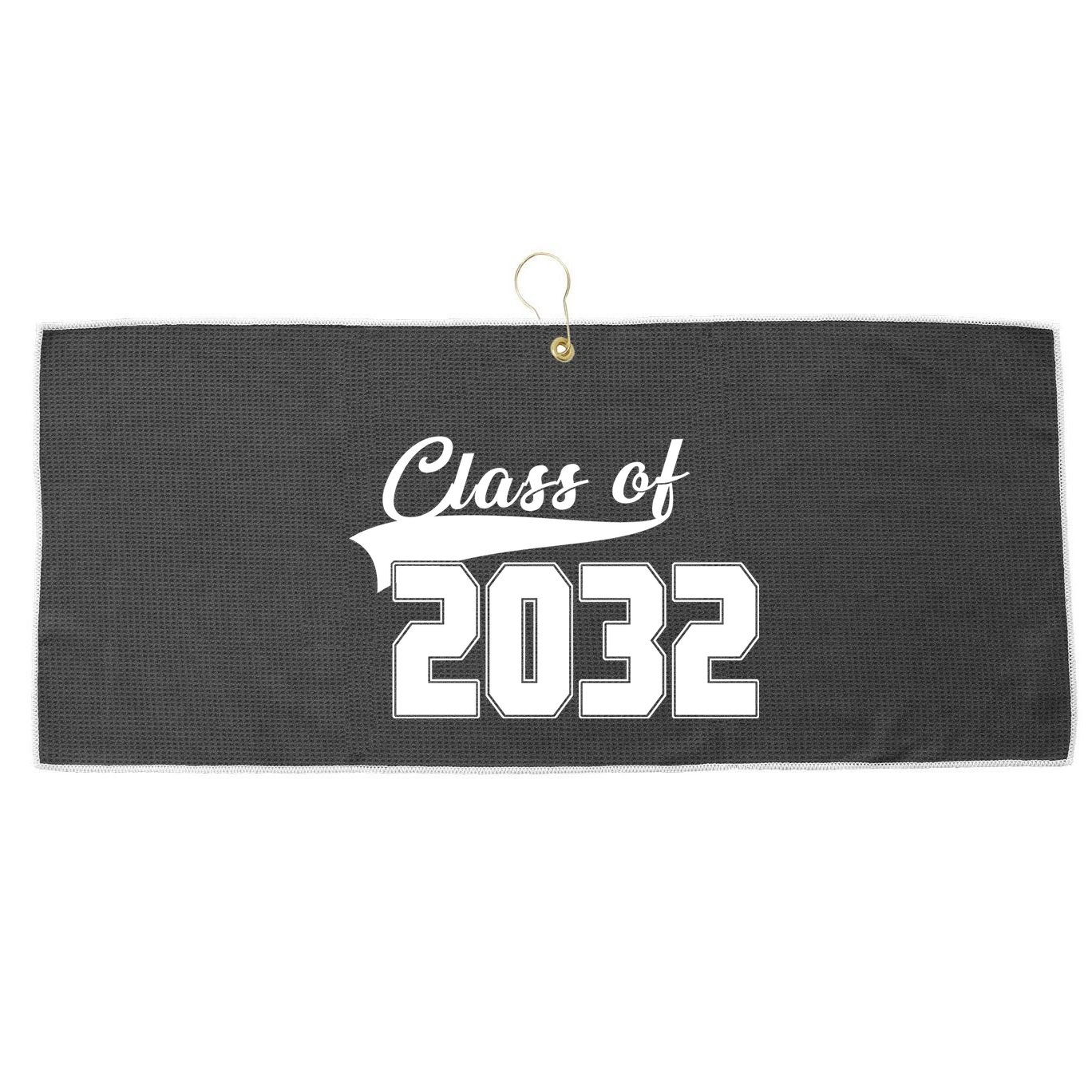 Class Of 2032 Kindergarten Future Graduate Large Microfiber Waffle Golf Towel