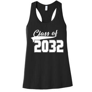 Class Of 2032 Kindergarten Future Graduate Women's Racerback Tank