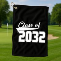 Class Of 2032 Kindergarten Future Graduate Golf Towel