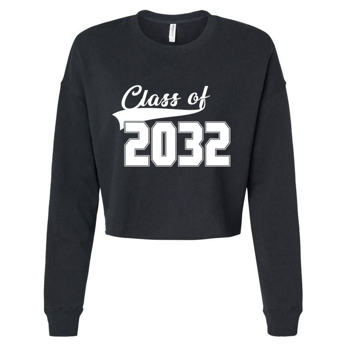 Class Of 2032 Kindergarten Future Graduate Cropped Pullover Crew