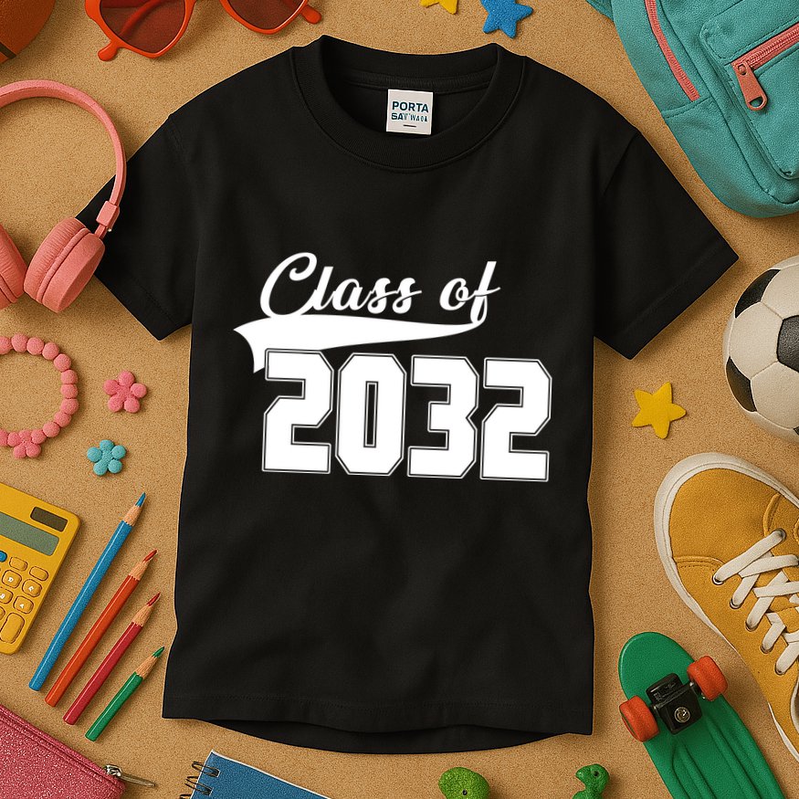 Class Of 2032 Kindergarten Future Graduate Kids T-Shirt