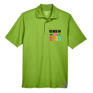 Class of 2033 School Kindergarten Colorful Men's Origin Performance Pique Polo