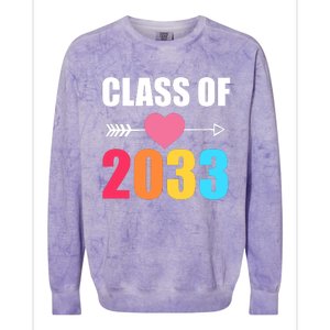 Class of 2033 School Kindergarten Colorful Colorblast Crewneck Sweatshirt