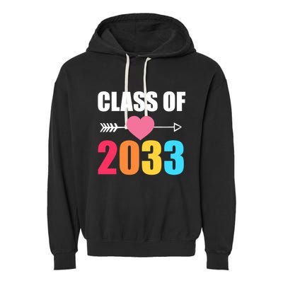 Class of 2033 School Kindergarten Colorful Garment-Dyed Fleece Hoodie