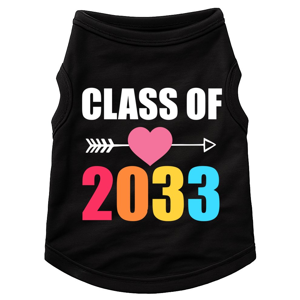 Class of 2033 School Kindergarten Colorful Doggie Tank