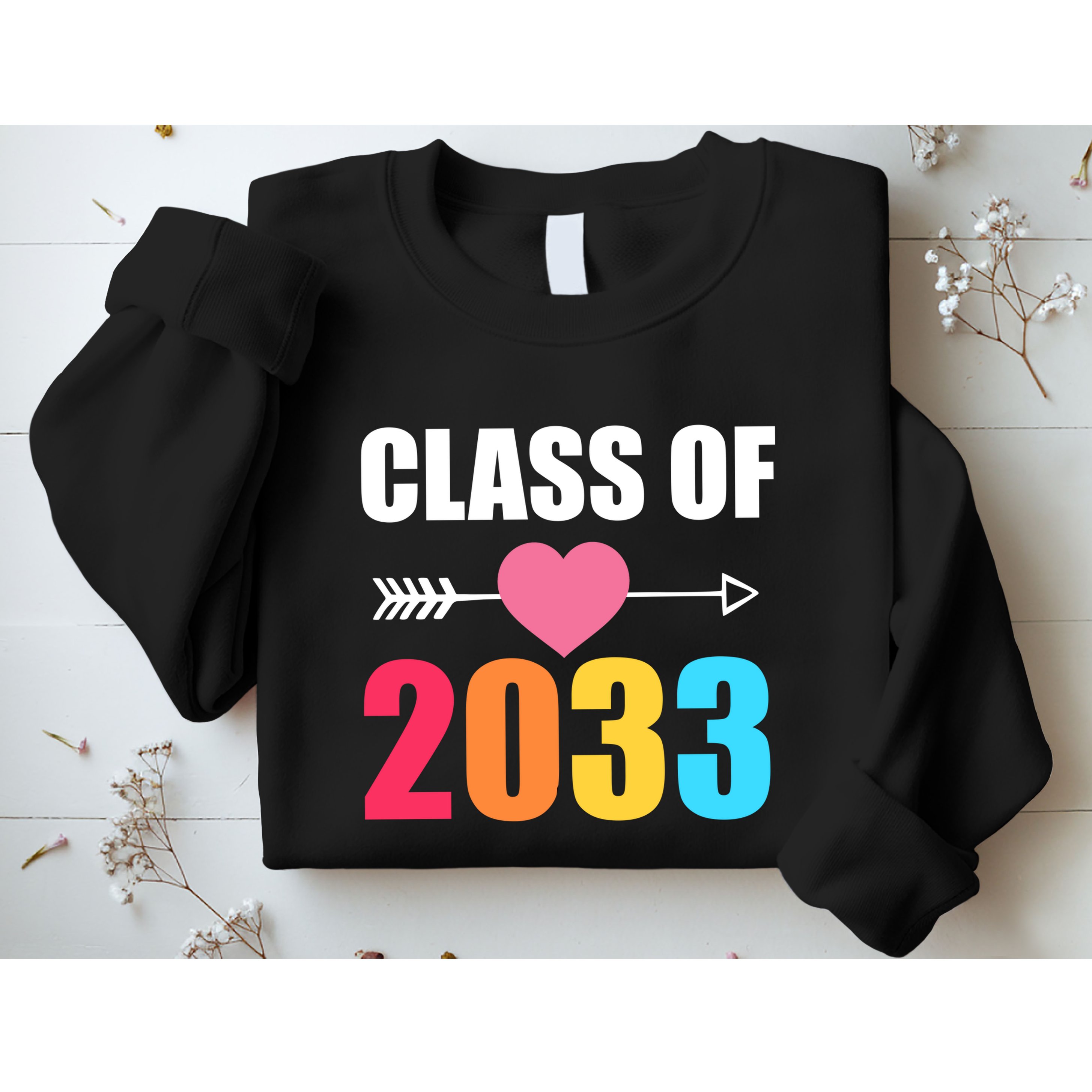 Class of 2033 School Kindergarten Colorful Sweatshirt