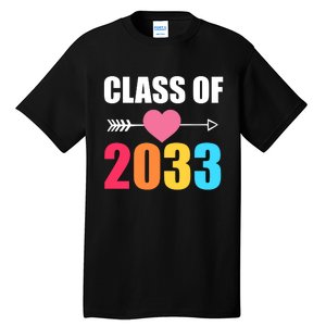 Class of 2033 School Kindergarten Colorful Tall T-Shirt