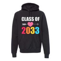 Class of 2033 School Kindergarten Colorful Premium Hoodie