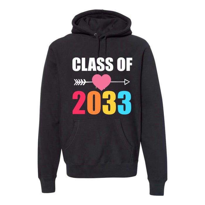 Class of 2033 School Kindergarten Colorful Premium Hoodie