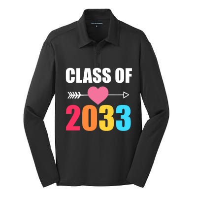 Class of 2033 School Kindergarten Colorful Silk Touch Performance Long Sleeve Polo